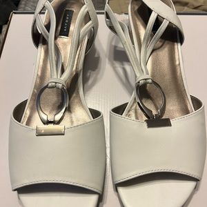 White sandals, size 11, like new condition.